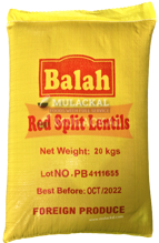 Balah Red Split Lentils 20kg