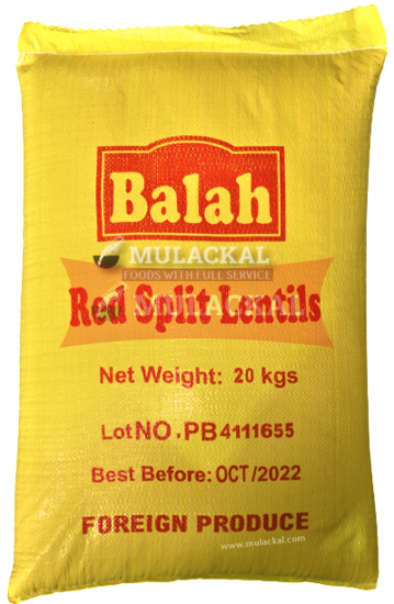 Balah Red Split Lentils 20kg