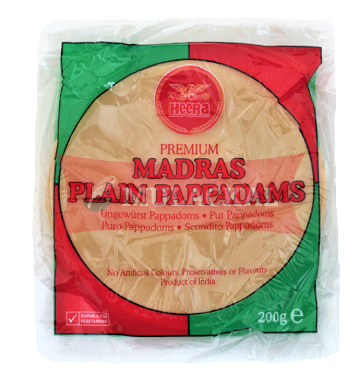 Obrázek HEERA Madras Papadam plain 60x200g