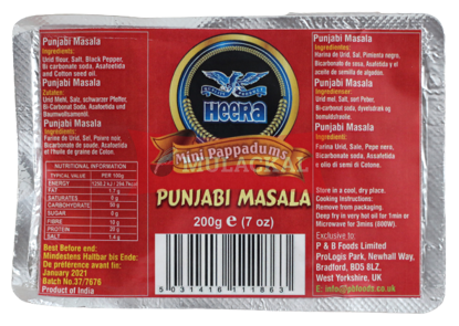 Picture of HEERA Mini Papadam Punjabi Masala 10x200g