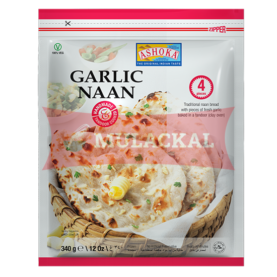 Picture of ASHOKA Tandoori Garlic Naan 4pcs 12x340g