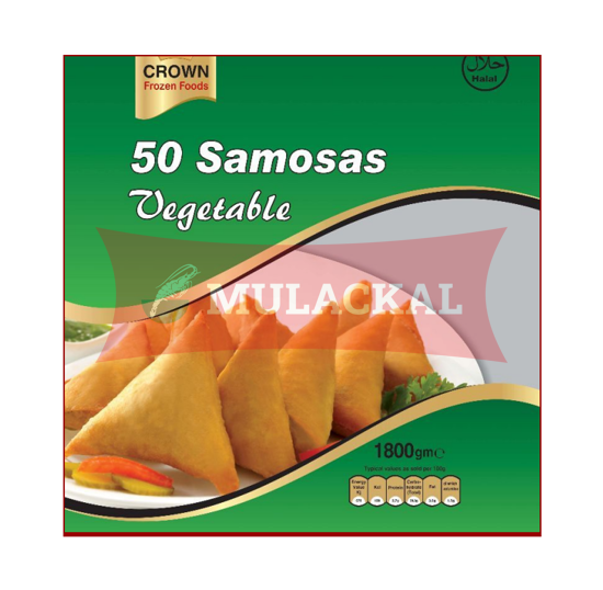 CROWN Vegetable Samosa 50Pcs 1.8kg