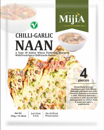 MIJIA Chilli Garlic Naan 4Pcsx80g (320g)